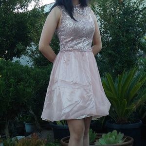 Rose gold cocktail dress